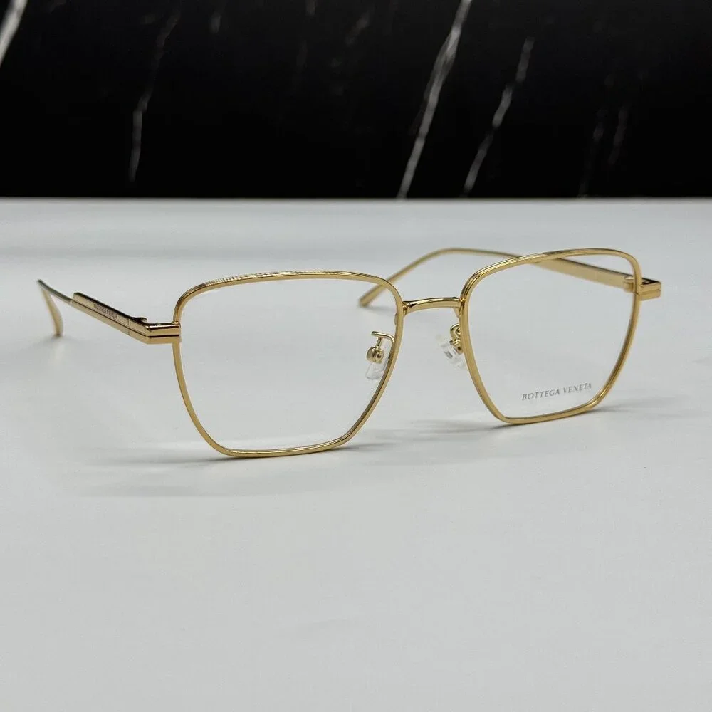 NEW BOTTEGA VENETA BV1015O 002 GOLD UNISEX EYEGLASSES BOTTEGA VENETA